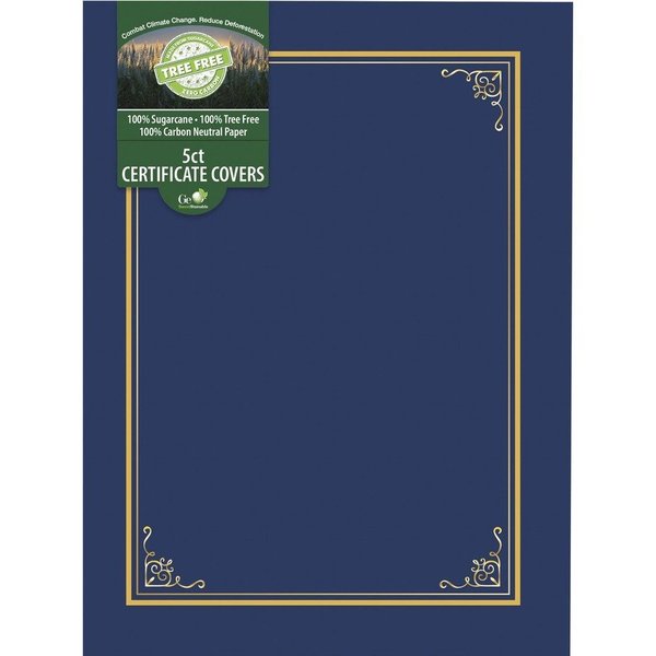 Geographics Document Cover, Tree Free, 8-3/4"Wx11-1/4"Lx1/4"H, Navy GEO49017